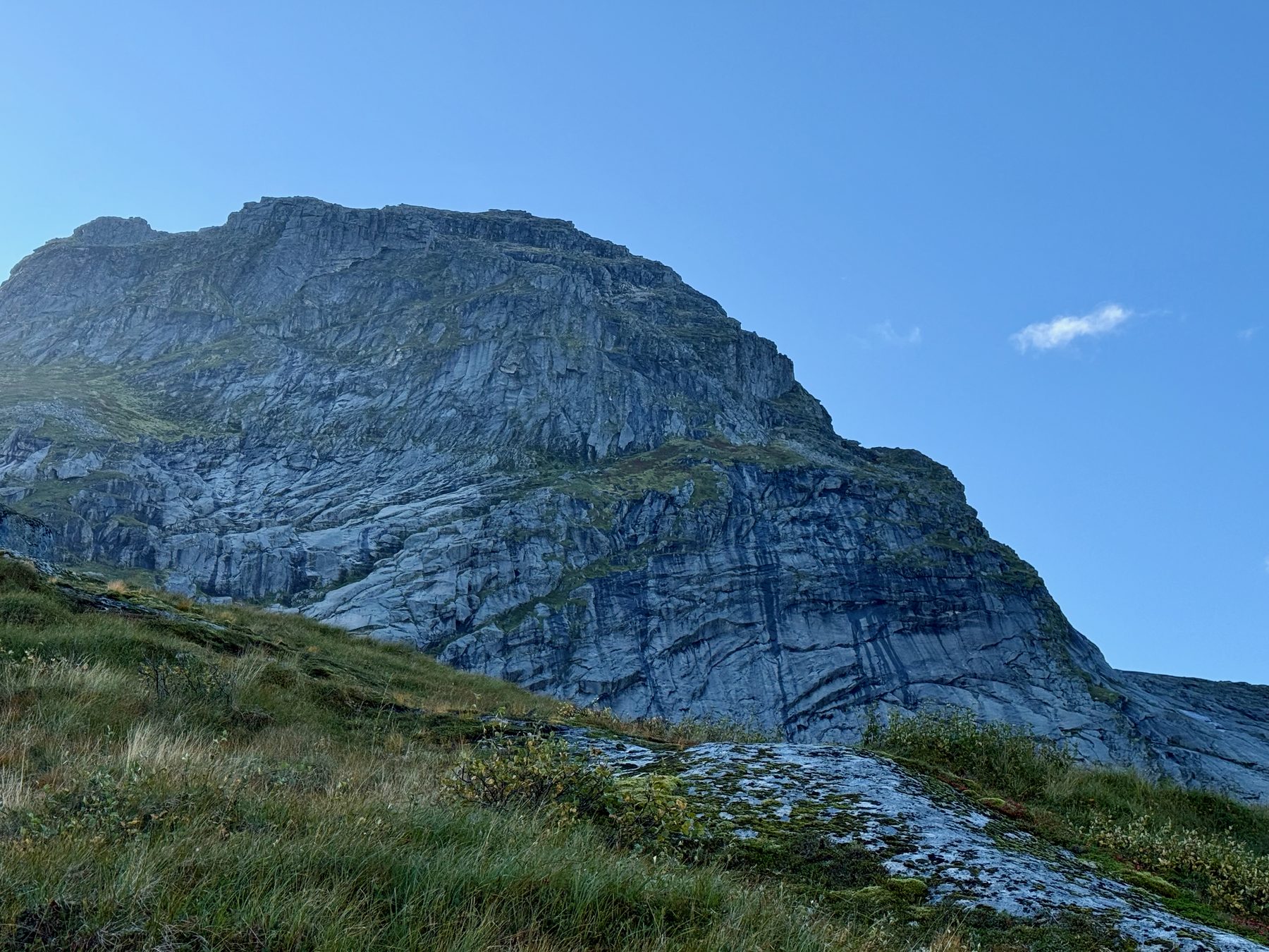 Steep terrain on Støvla
